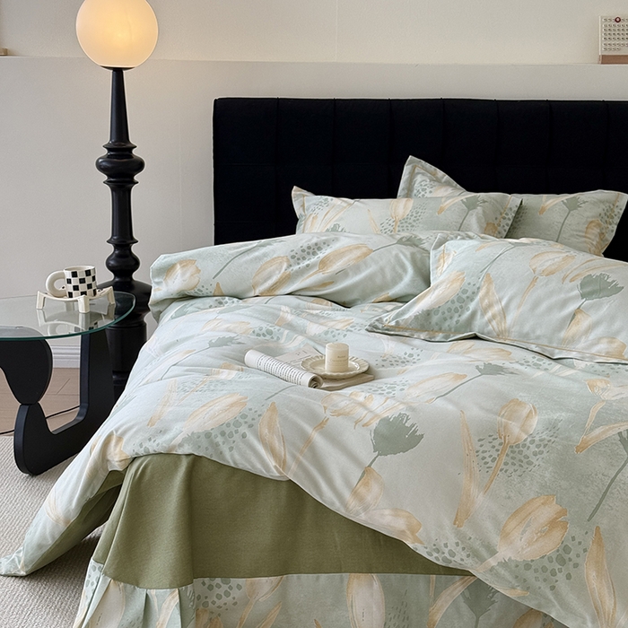 91家纺网 家纺一手货源 找家纺 于果 2025新款暖绒磨毛四件套 往事随风