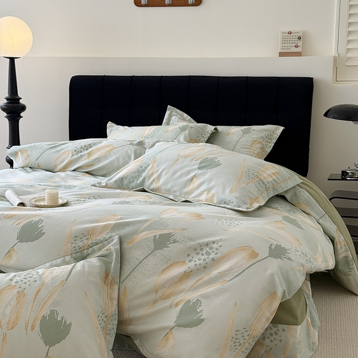 91家纺网 家纺一手货源 找家纺 于果 2025新款暖绒磨毛四件套 往事随风