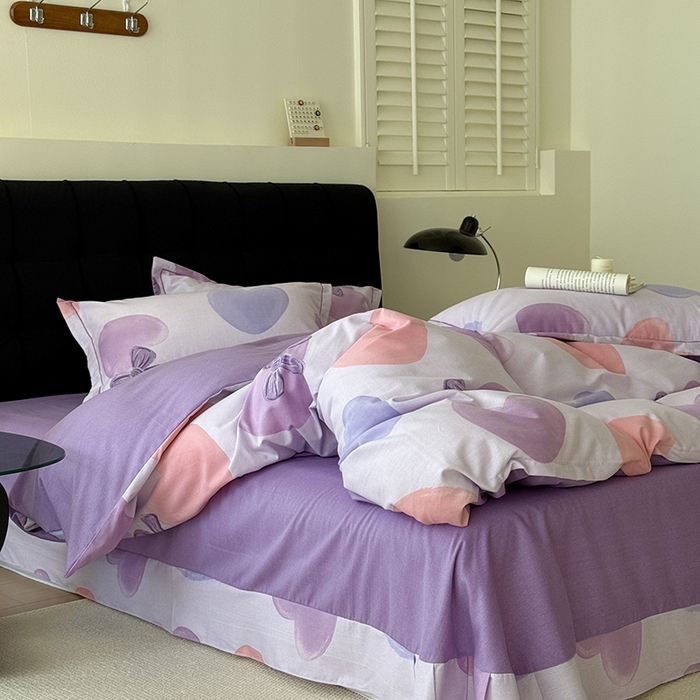 91家纺网 家纺一手货源 找家纺 于果 2025新款暖绒磨毛四件套 心心念念