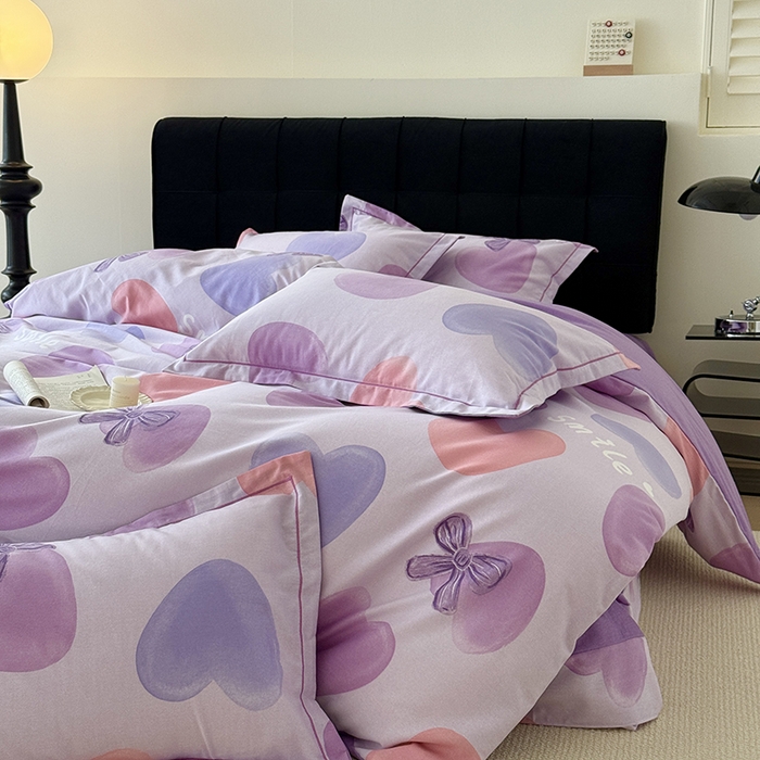 91家纺网 家纺一手货源 找家纺 于果 2025新款暖绒磨毛四件套 心心念念