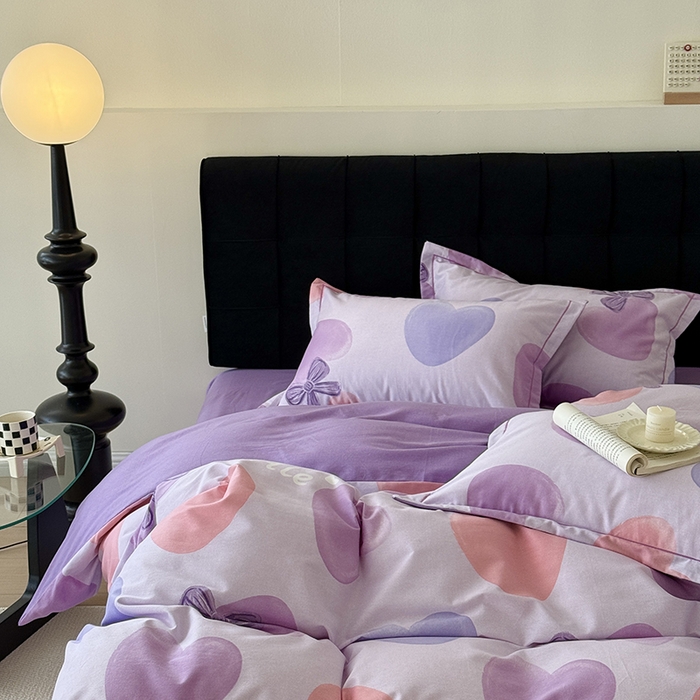 91家纺网 家纺一手货源 找家纺 于果 2025新款暖绒磨毛四件套 心心念念