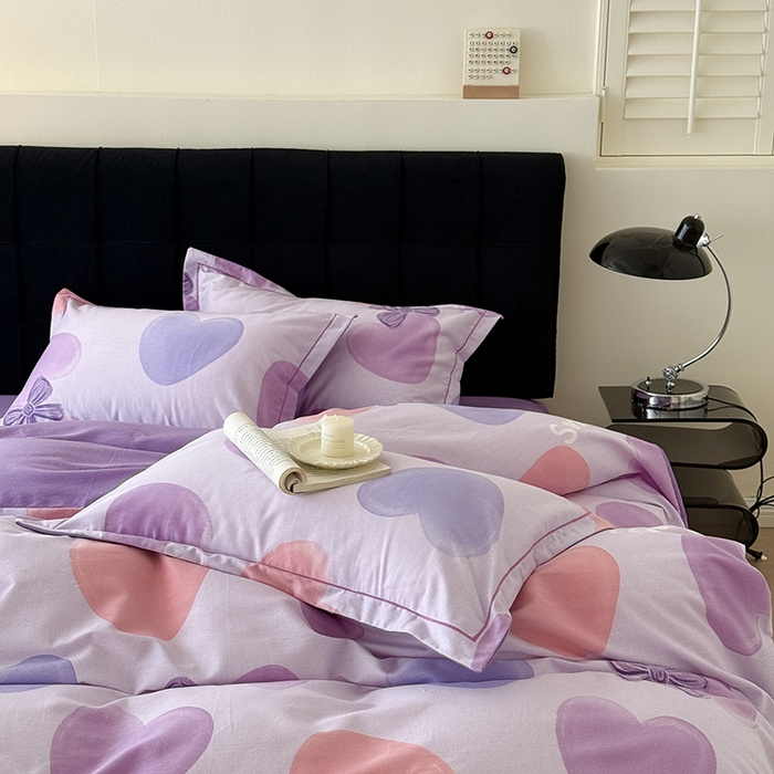 91家纺网 家纺一手货源 找家纺 于果 2025新款暖绒磨毛四件套 心心念念