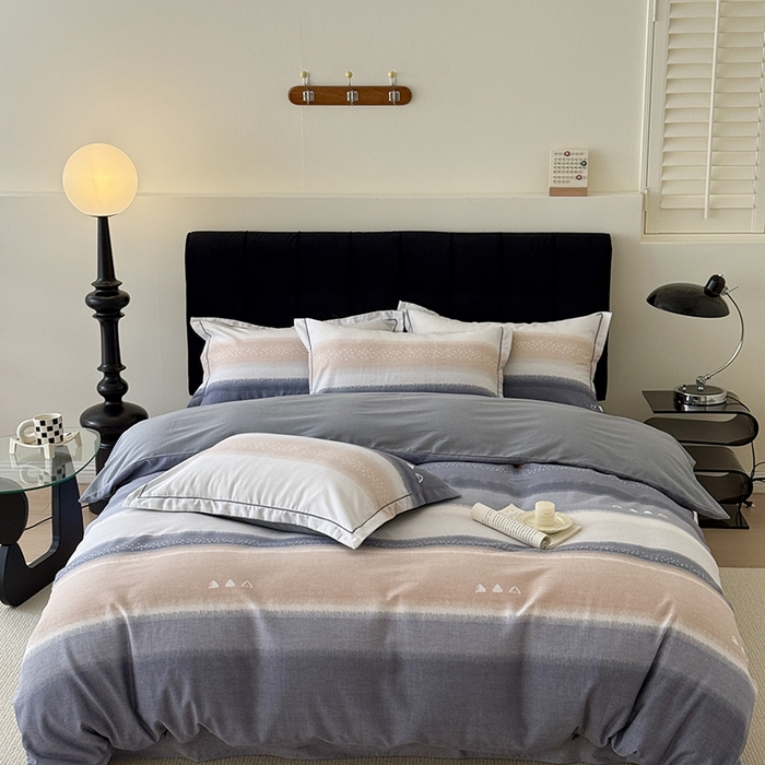 于果 2025新款暖绒磨毛四件套 星空灰