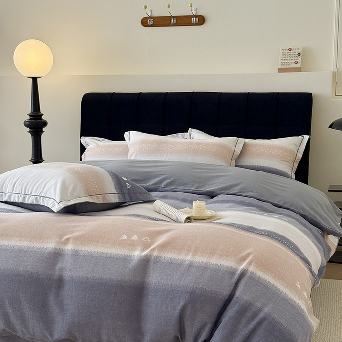 91家纺网 家纺一手货源 找家纺 于果 2025新款暖绒磨毛四件套 星空灰