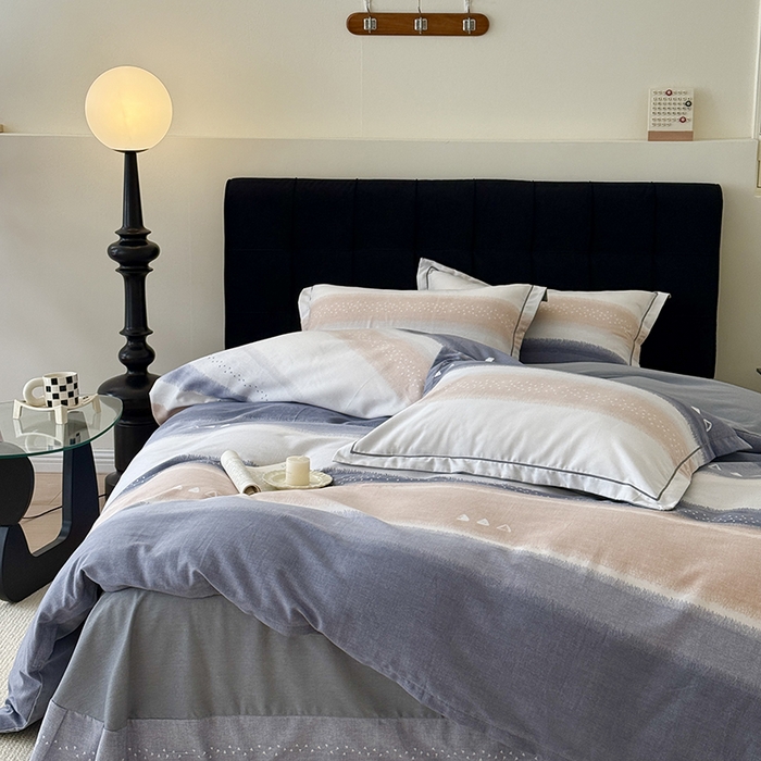 91家纺网 家纺一手货源 找家纺 于果 2025新款暖绒磨毛四件套 星空灰