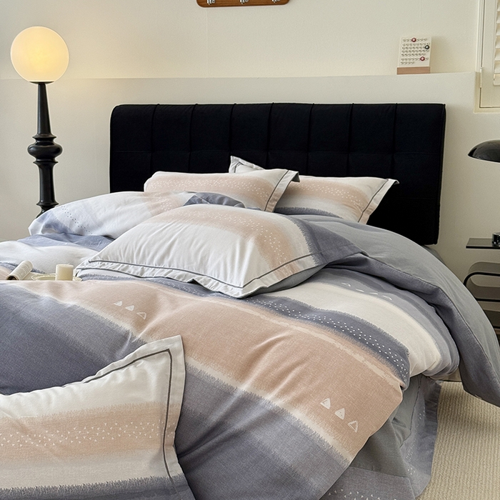 91家纺网 家纺一手货源 找家纺 于果 2025新款暖绒磨毛四件套 星空灰