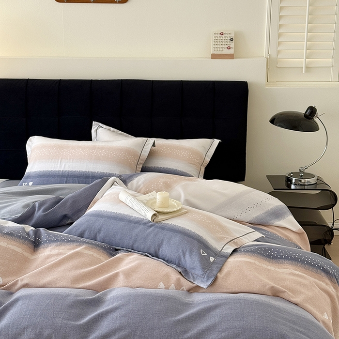 91家纺网 家纺一手货源 找家纺 于果 2025新款暖绒磨毛四件套 星空灰