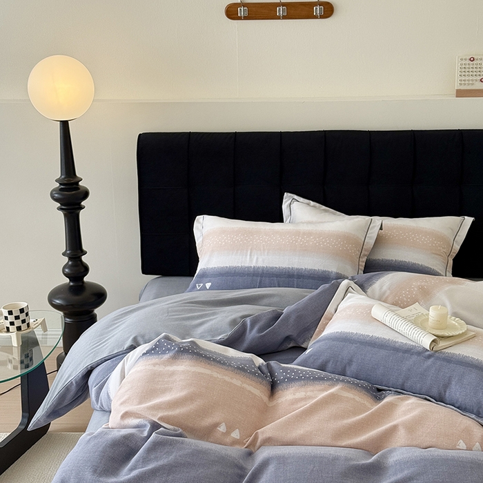 91家纺网 家纺一手货源 找家纺 于果 2025新款暖绒磨毛四件套 星空灰