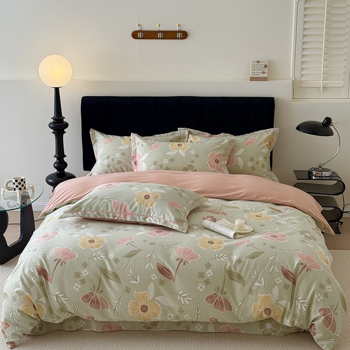 于果 2025新款暖绒磨毛四件套 一抹幽香