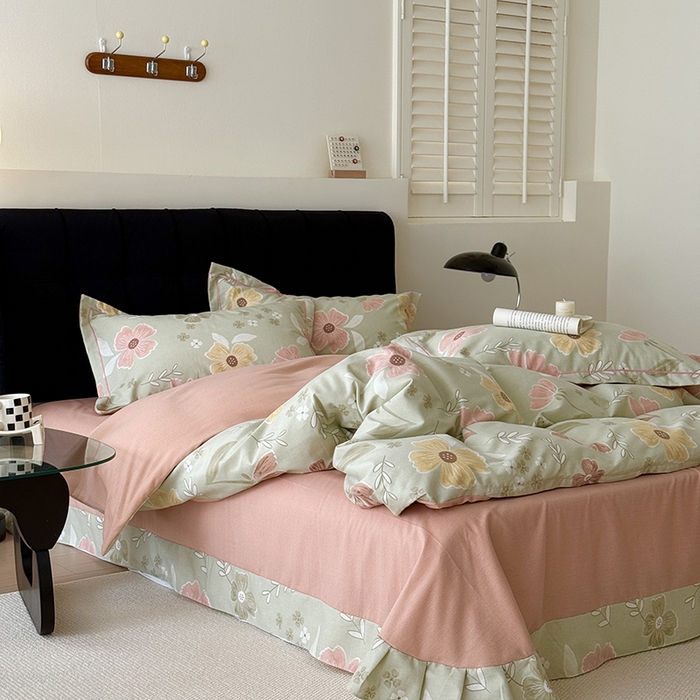 91家纺网 家纺一手货源 找家纺 于果 2025新款暖绒磨毛四件套 一抹幽香