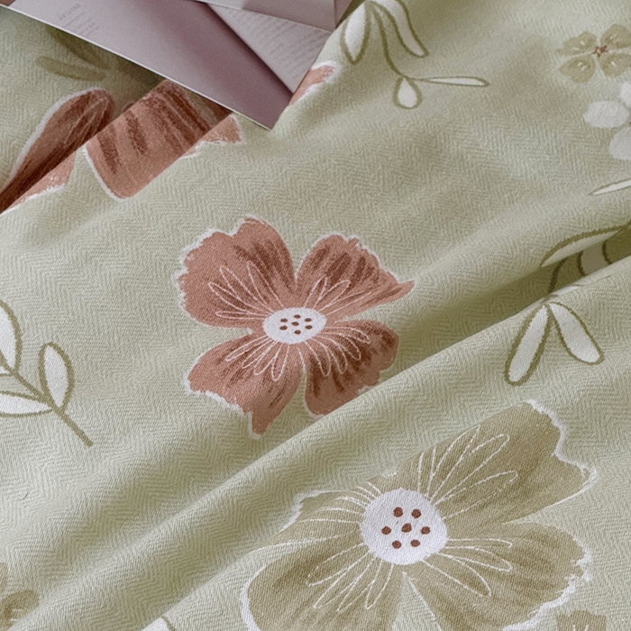 91家纺网 家纺一手货源 找家纺 于果 2025新款暖绒磨毛四件套 一抹幽香