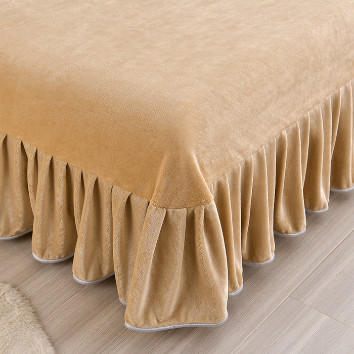 91家纺网 家纺一手货源 找家纺 缘莉娜家纺 2025高克重8斤牛奶绒四件套金貂绒法莱绒加厚保暖直播电商爆款 浅驼色