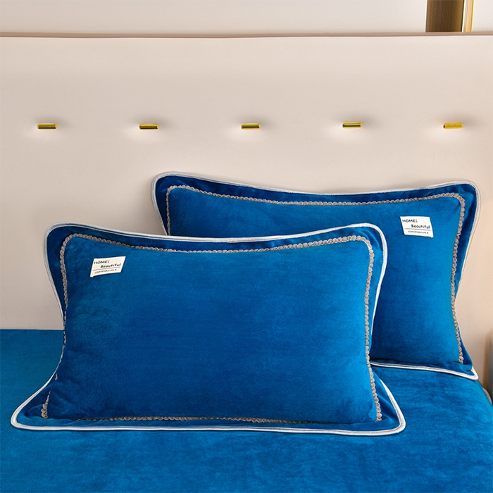 91家纺网 家纺一手货源 找家纺 缘莉娜家纺 2025高克重8斤牛奶绒四件套金貂绒法莱绒加厚保暖直播电商爆款 深蓝