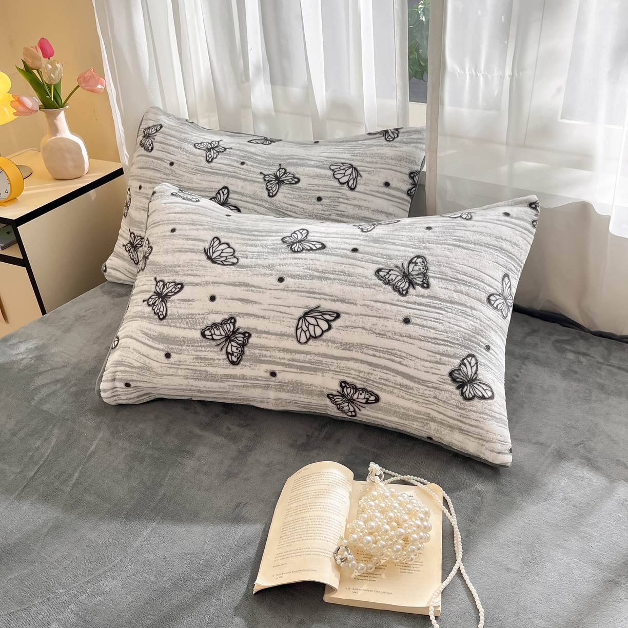 91家纺网 家纺一手货源 找家纺 （总）雅居纺家纺 2025新款雕花牛奶绒四件套-蝴蝶系列