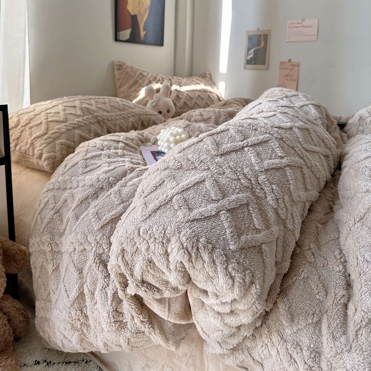 （总）艾咪-Amy ntmy 2025新款治愈系少女风塔芙绒牛奶绒四件套