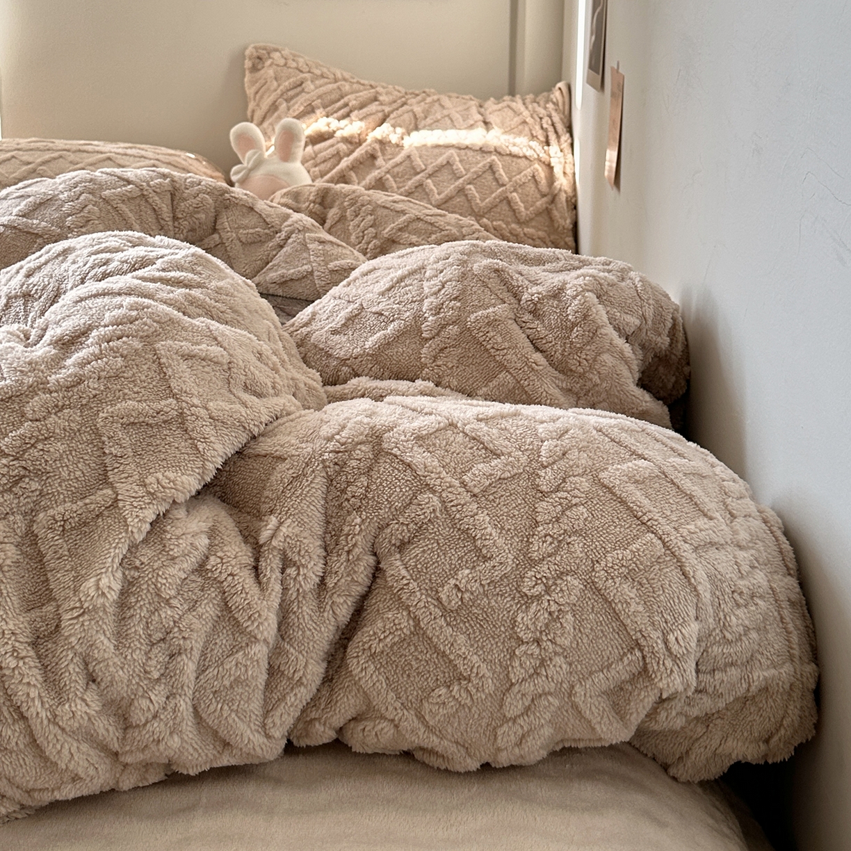 91家纺网 家纺一手货源 找家纺 （总）艾咪-Amy ntmy 2025新款治愈系少女风塔芙绒牛奶绒四件套