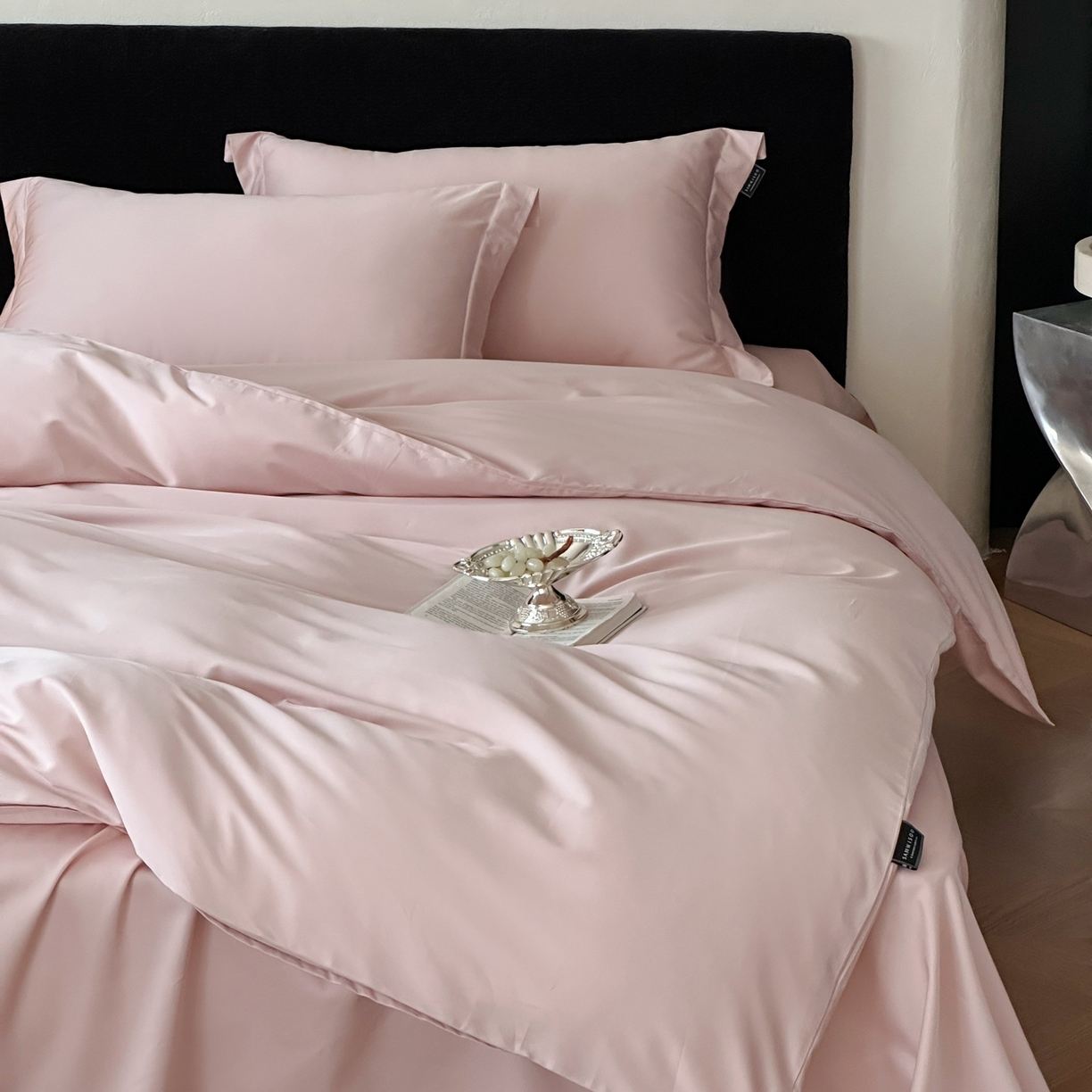 91家纺网 家纺一手货源 找家纺 （总）三味舒屋 2025新款50s全棉纯棉纯色四件套-长期主义