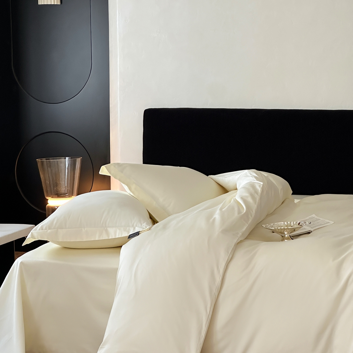 91家纺网 家纺一手货源 找家纺 三味舒屋 2025新款50s全棉纯棉纯色四件套-长期主义 长期主义-香草色