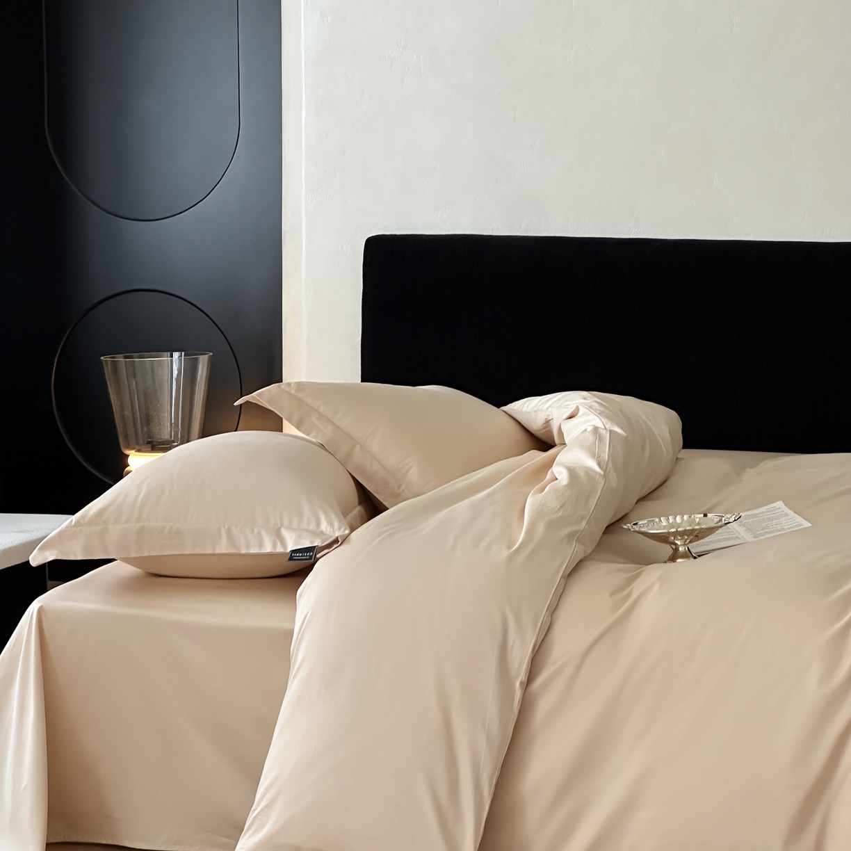 91家纺网 家纺一手货源 找家纺 三味舒屋 2025新款50s全棉纯棉纯色四件套-长期主义 长期主义-星光金