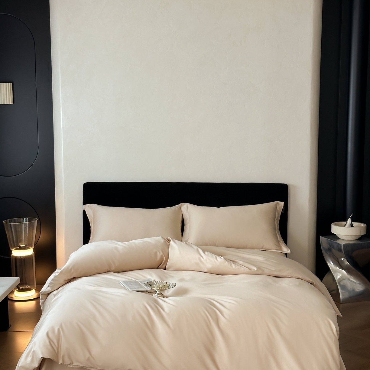 91家纺网 家纺一手货源 找家纺 三味舒屋 2025新款50s全棉纯棉纯色四件套-长期主义 长期主义-星光金