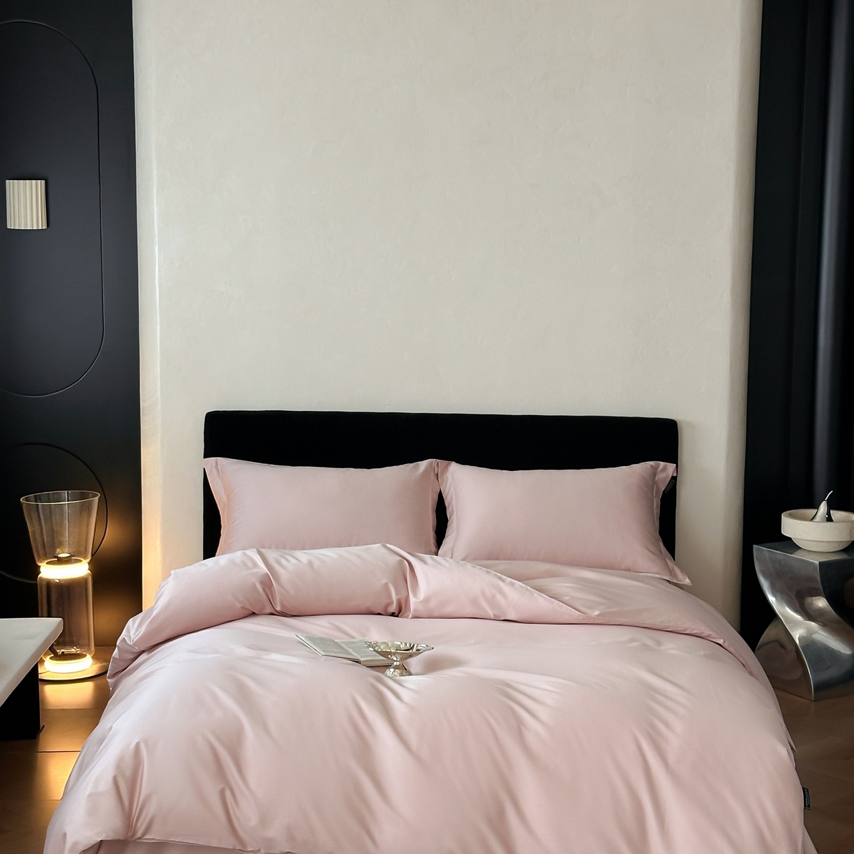 91家纺网 家纺一手货源 找家纺 三味舒屋 2025新款50s全棉纯棉纯色四件套-长期主义 长期主义-白桃乌龙