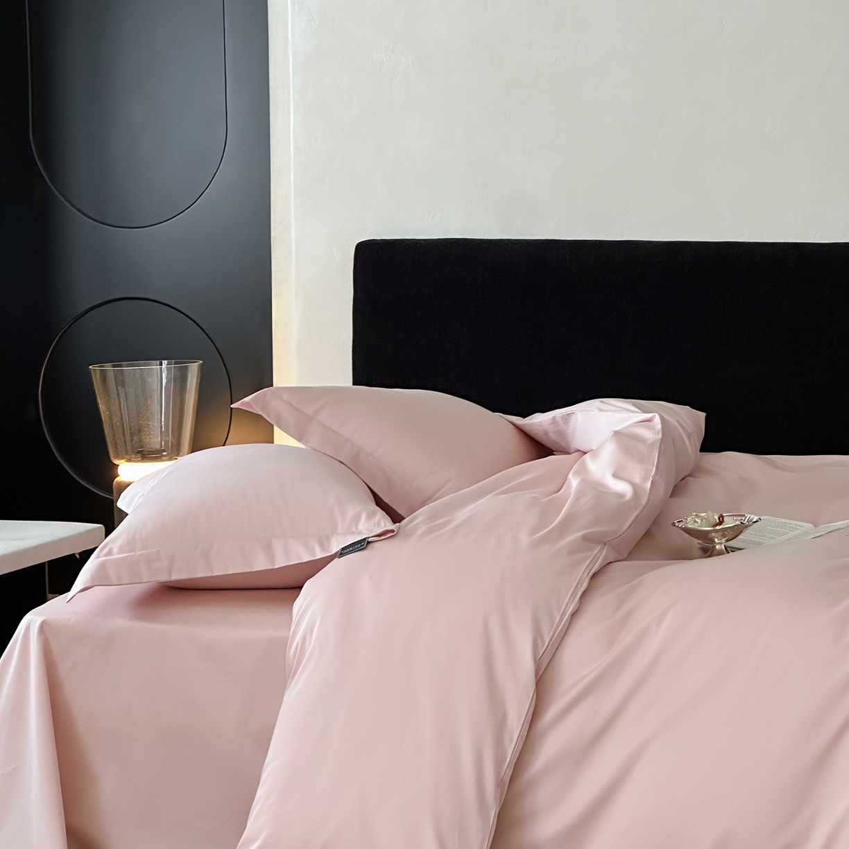 91家纺网 家纺一手货源 找家纺 三味舒屋 2025新款50s全棉纯棉纯色四件套-长期主义 长期主义-白桃乌龙