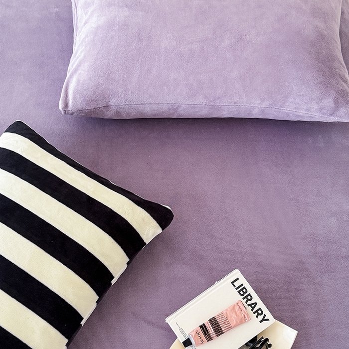 91家纺网 家纺一手货源 找家纺 三朵家纺 2025新款牛奶绒印花单床笠 床笠单件 薰衣草