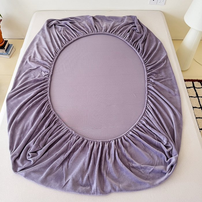 91家纺网 家纺一手货源 找家纺 三朵家纺 2025新款牛奶绒印花单床笠 床笠单件 薰衣草