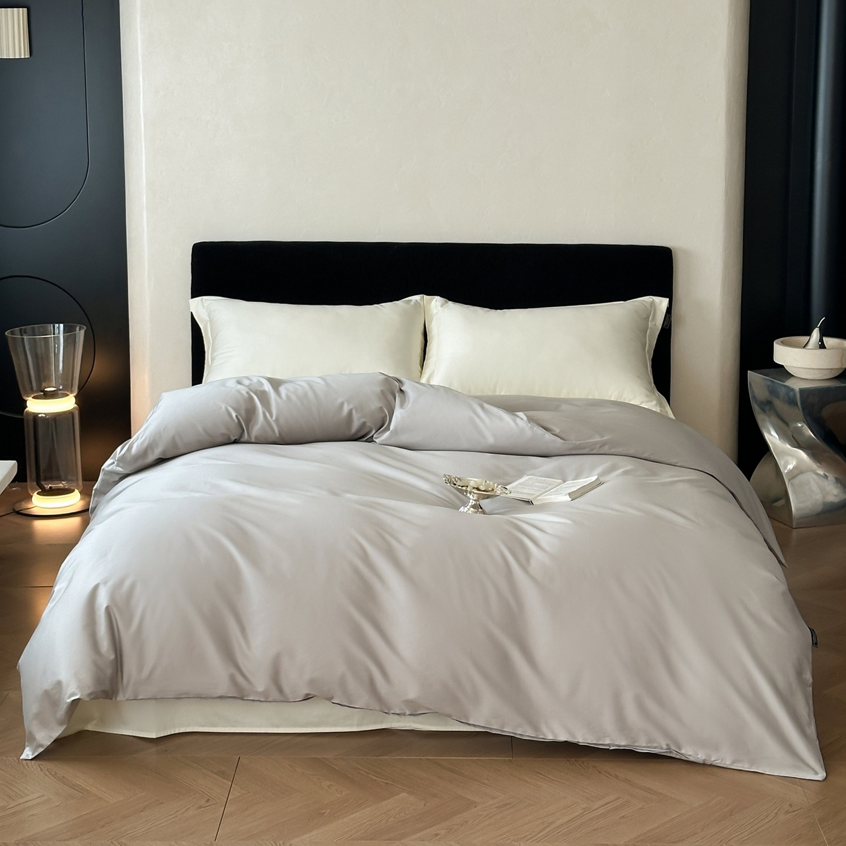 91家纺网 家纺一手货源 找家纺 三味舒屋 2025新款50s全棉纯棉纯色单被套被套单件-长期主义 长期主义-新银灰