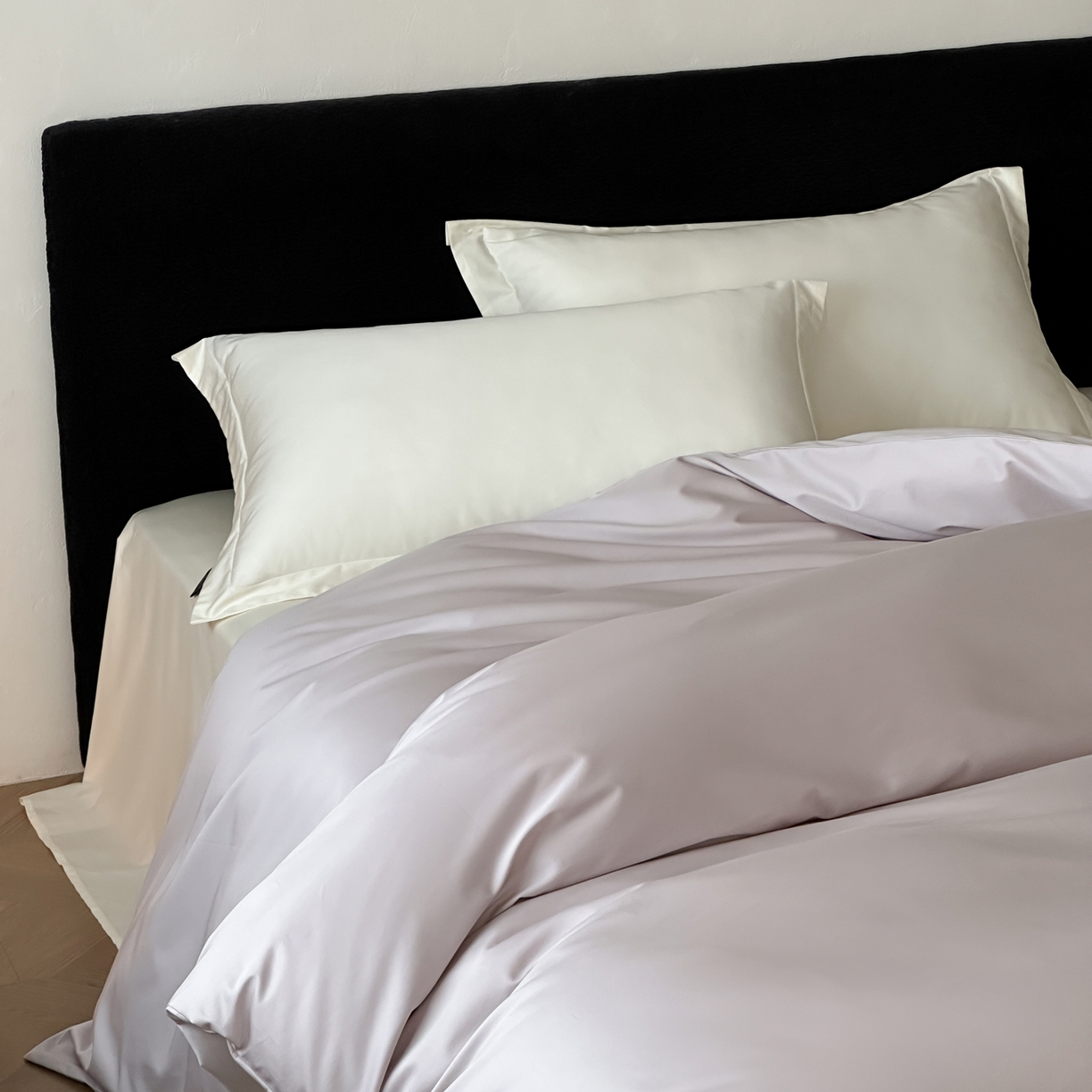 91家纺网 家纺一手货源 找家纺 三味舒屋 2025新款50s全棉纯棉纯色单被套被套单件-长期主义 长期主义-微微紫