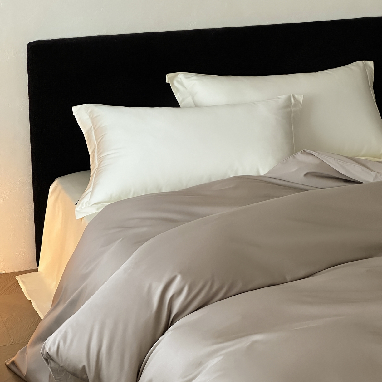 91家纺网 家纺一手货源 找家纺 三味舒屋 2025新款50s全棉纯棉纯色单被套被套单件-长期主义 长期主义-茶棕色