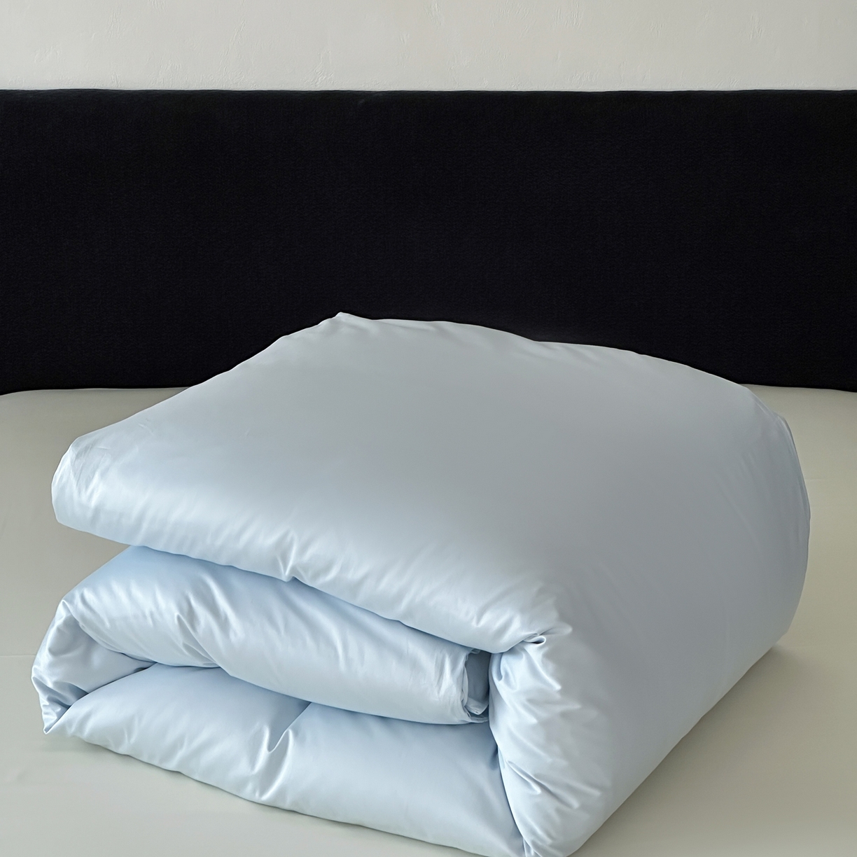 91家纺网 家纺一手货源 找家纺 三味舒屋 2025新款50s全棉纯棉纯色单被套被套单件-长期主义 长期主义-净月蓝