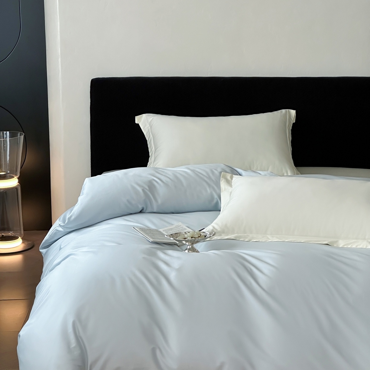 91家纺网 家纺一手货源 找家纺 三味舒屋 2025新款50s全棉纯棉纯色单被套被套单件-长期主义 长期主义-净月蓝