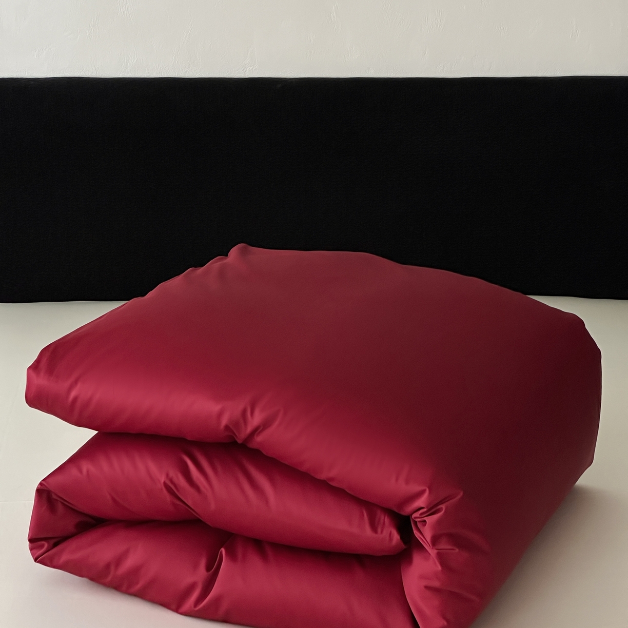 91家纺网 家纺一手货源 找家纺 三味舒屋 2025新款50s全棉纯棉纯色单被套被套单件-长期主义 长期主义-朗姆酒红