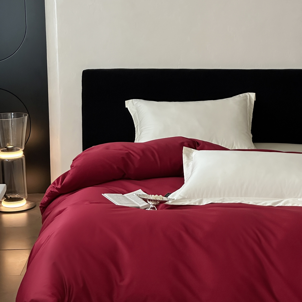 91家纺网 家纺一手货源 找家纺 三味舒屋 2025新款50s全棉纯棉纯色单被套被套单件-长期主义 长期主义-朗姆酒红