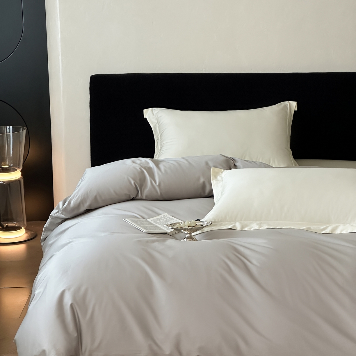 91家纺网 家纺一手货源 找家纺 三味舒屋 2025新款50s全棉纯棉纯色单被套被套单件-长期主义 长期主义-新银灰