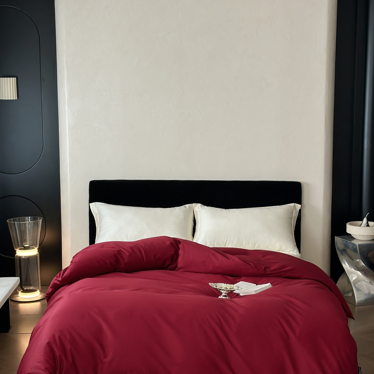 91家纺网 家纺一手货源 找家纺 三味舒屋 2025新款50s全棉纯棉纯色单被套被套单件-长期主义 长期主义-朗姆酒红