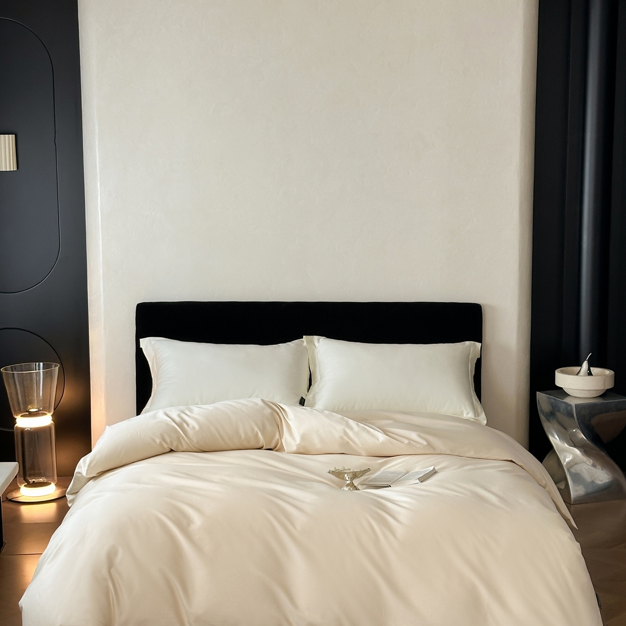 91家纺网 家纺一手货源 找家纺 三味舒屋 2025新款50s全棉纯棉纯色单被套被套单件-长期主义 长期主义-安琪白