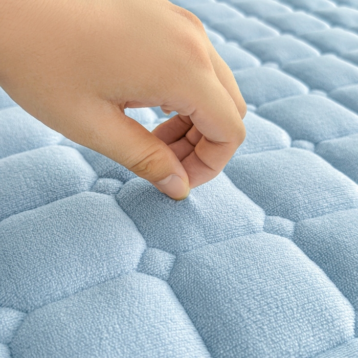 91家纺网 家纺一手货源 找家纺 （总）爱屋及屋 2025新款牛奶绒毛巾绣床垫软垫冬季加厚床褥垫子铺底床护垫【填充200g】