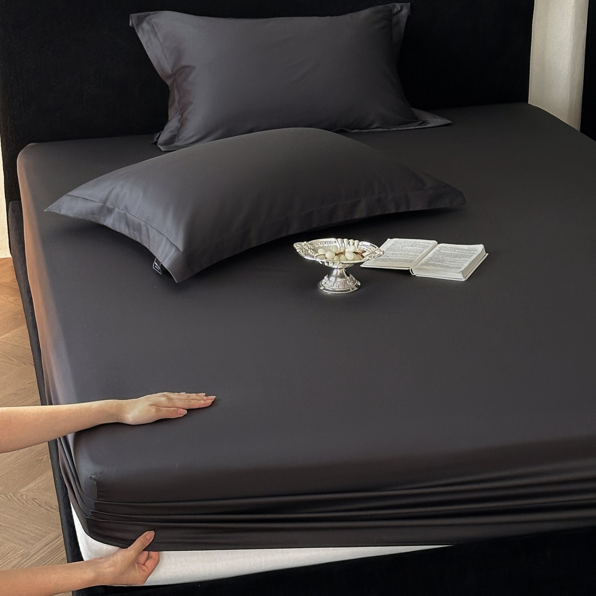 91家纺网 家纺一手货源 找家纺 （总）三味舒屋 2025新款50s全棉纯棉纯色单床笠床笠单件-长期主义