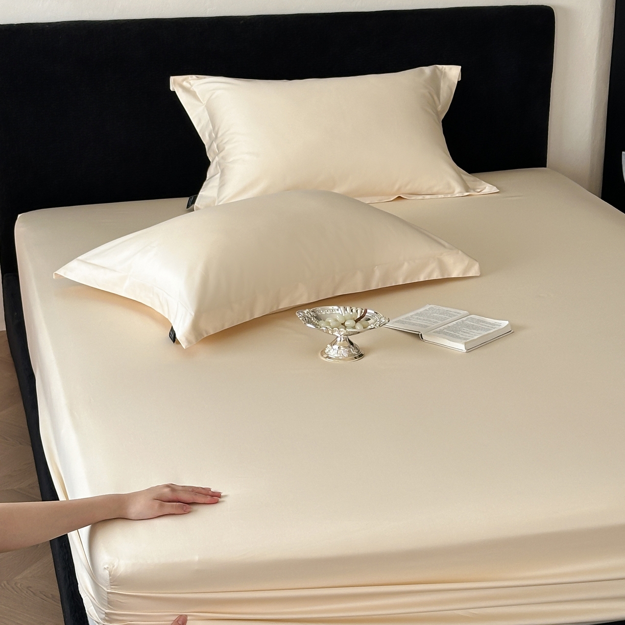 91家纺网 家纺一手货源 找家纺 （总）三味舒屋 2025新款50s全棉纯棉纯色单床笠床笠单件-长期主义