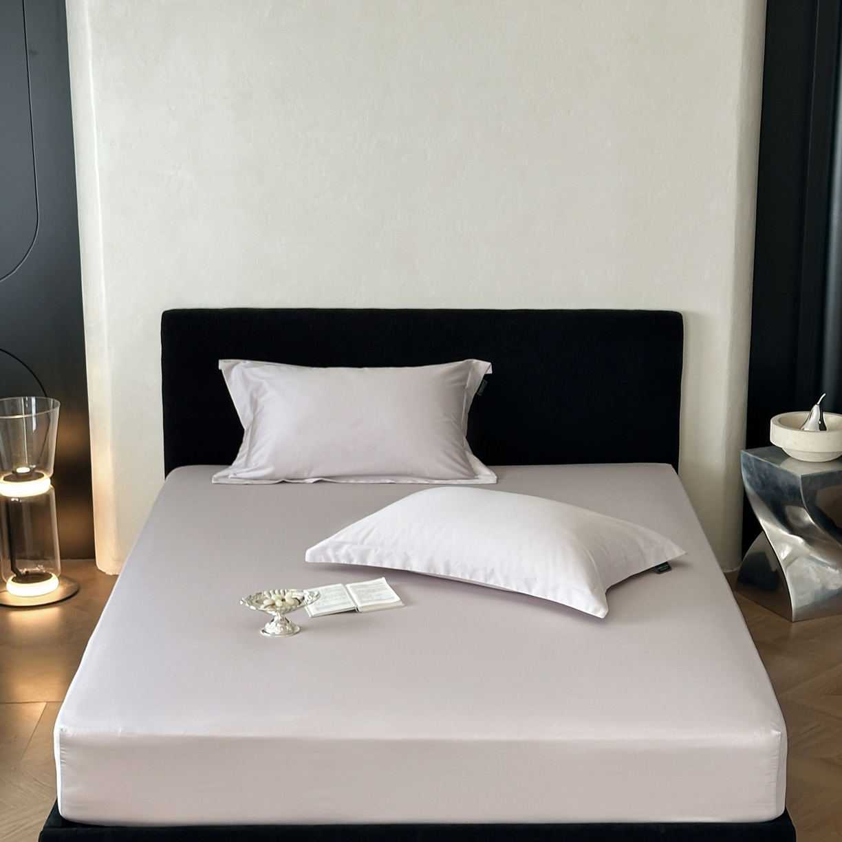 91家纺网 家纺一手货源 找家纺 三味舒屋 2025新款50s全棉纯棉纯色单床笠床笠单件-长期主义 长期主义-微微紫