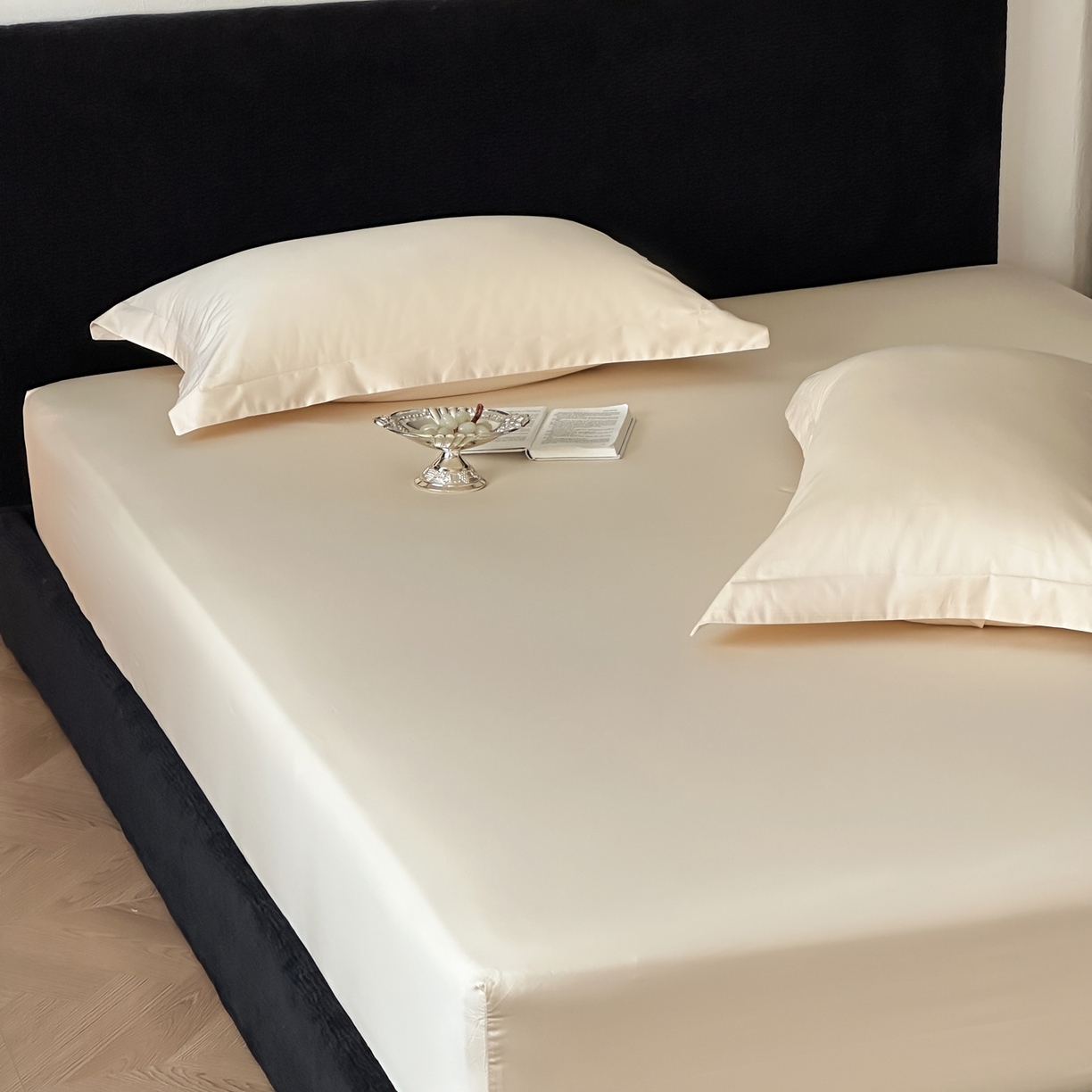 91家纺网 家纺一手货源 找家纺 （总）三味舒屋 2025新款50s全棉纯棉纯色单床笠床笠单件-长期主义