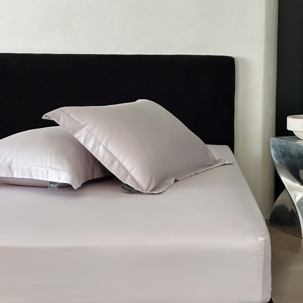 91家纺网 家纺一手货源 找家纺 三味舒屋 2025新款50s全棉纯棉纯色单床笠床笠单件-长期主义 长期主义-微微紫