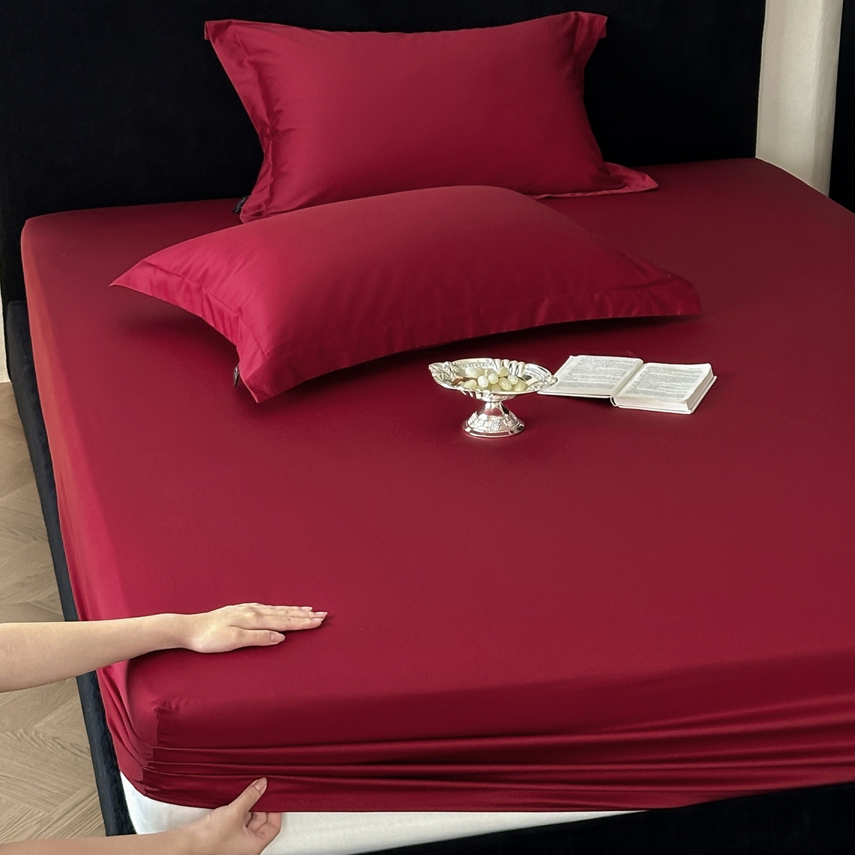 91家纺网 家纺一手货源 找家纺 （总）三味舒屋 2025新款50s全棉纯棉纯色单床笠床笠单件-长期主义