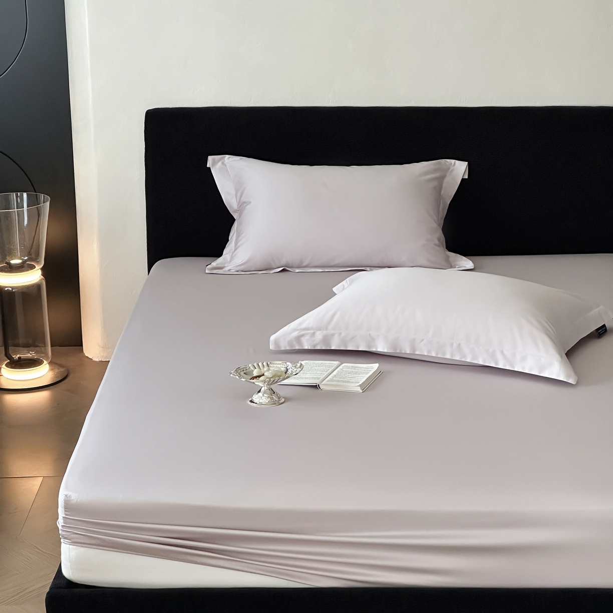 91家纺网 家纺一手货源 找家纺 三味舒屋 2025新款50s全棉纯棉纯色单床笠床笠单件-长期主义 长期主义-微微紫