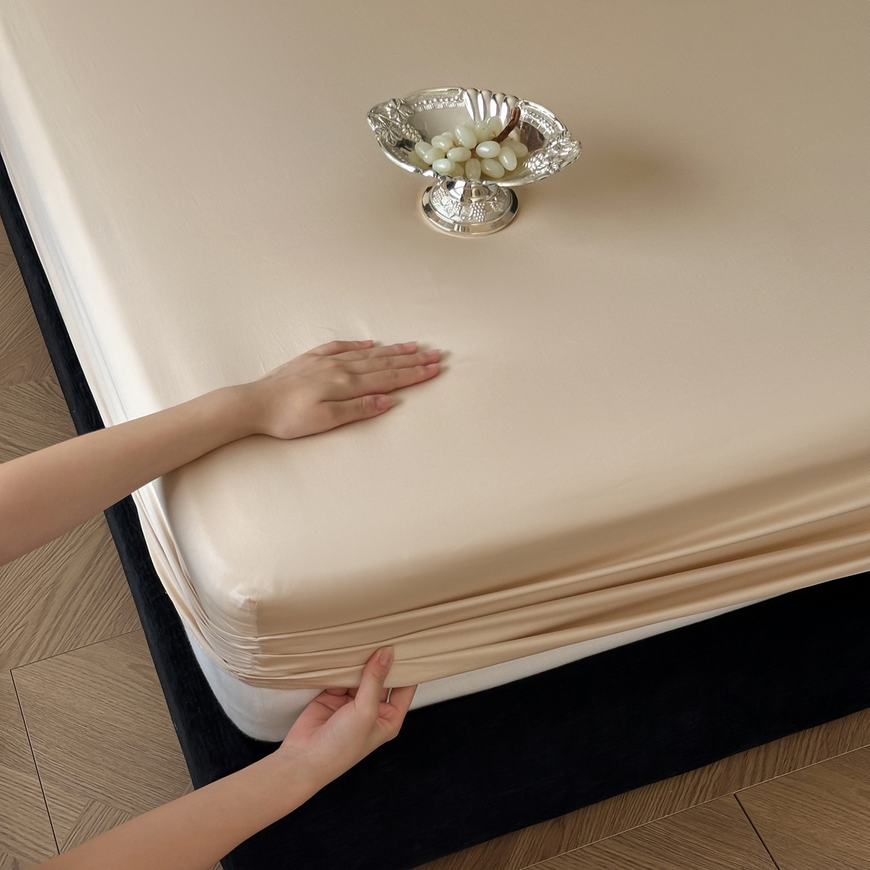 91家纺网 家纺一手货源 找家纺 三味舒屋 2025新款50s全棉纯棉纯色单床笠床笠单件-长期主义 长期主义-星光金