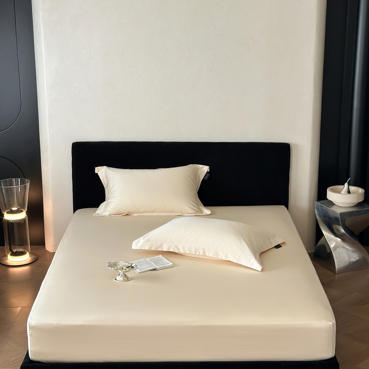 91家纺网 家纺一手货源 找家纺 三味舒屋 2025新款50s全棉纯棉纯色单床笠床笠单件-长期主义 长期主义-安琪白