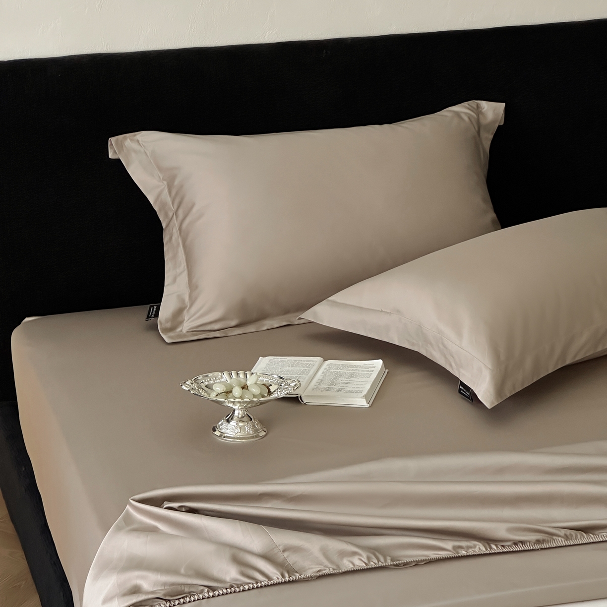 91家纺网 家纺一手货源 找家纺 三味舒屋 2025新款50s全棉纯棉纯色单床笠床笠单件-长期主义 长期主义-茶棕色