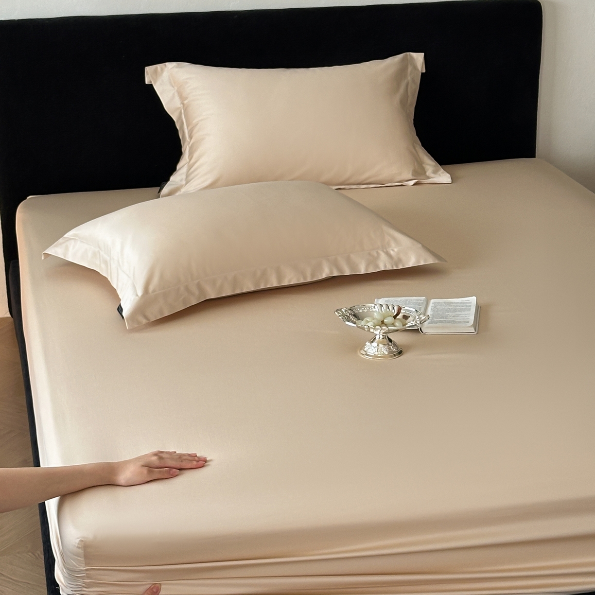 91家纺网 家纺一手货源 找家纺 三味舒屋 2025新款50s全棉纯棉纯色单床笠床笠单件-长期主义 长期主义-星光金